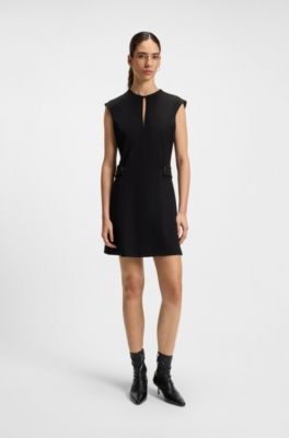 Leather boots with 5cm heel, Black