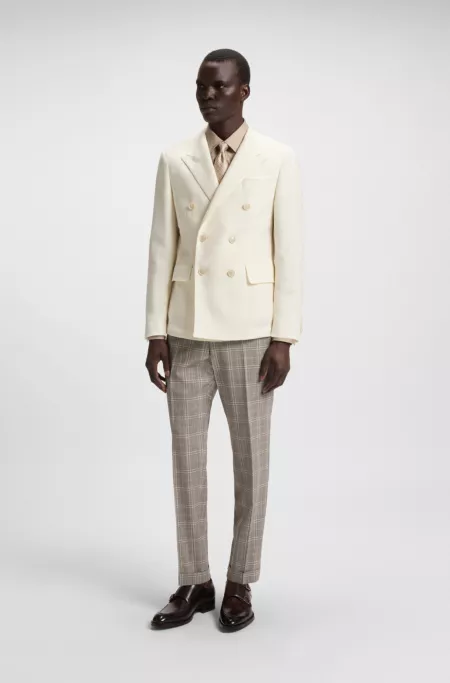 Veste Slim en mélange de coton et de cachemire