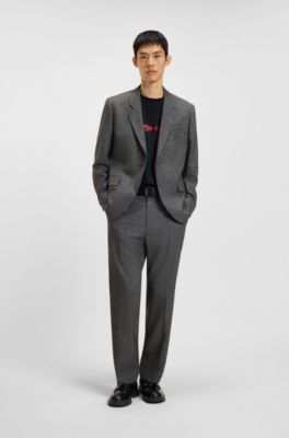 T-Shirt aus Baumwoll-Jersey mit Hunde-Artwork, Schwarz