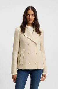 Regular-fit jopper van een wolmix, Lichtbeige