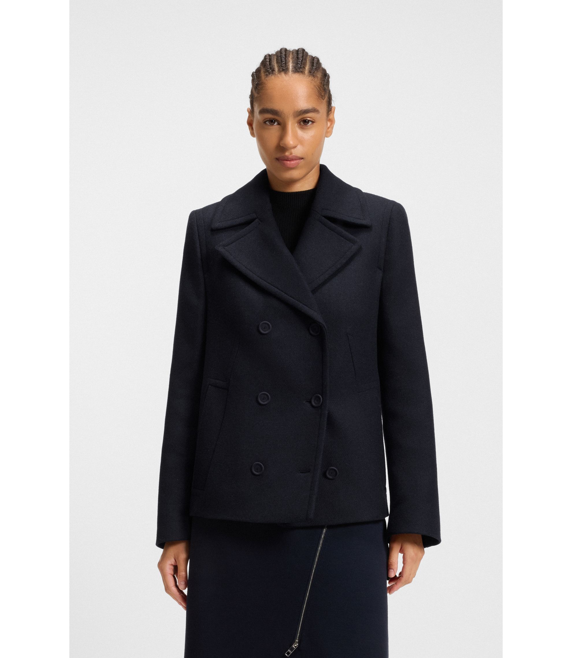 Regular-Fit Caban aus Woll-Mix