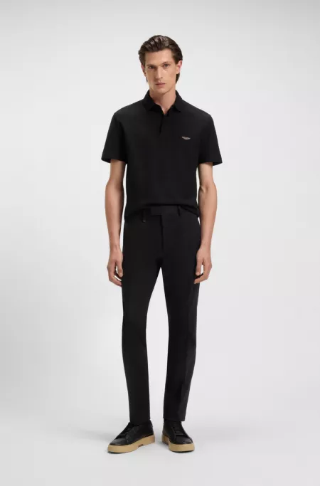 BOSS x ASTON MARTIN chinos in stretch cotton and cashmere
