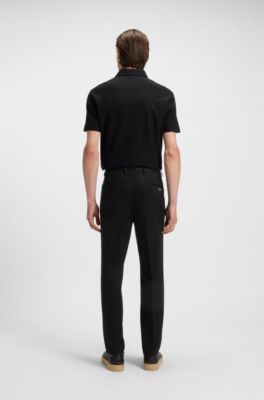 BOSS x ASTON MARTIN chinos in stretch cotton and cashmere, Black