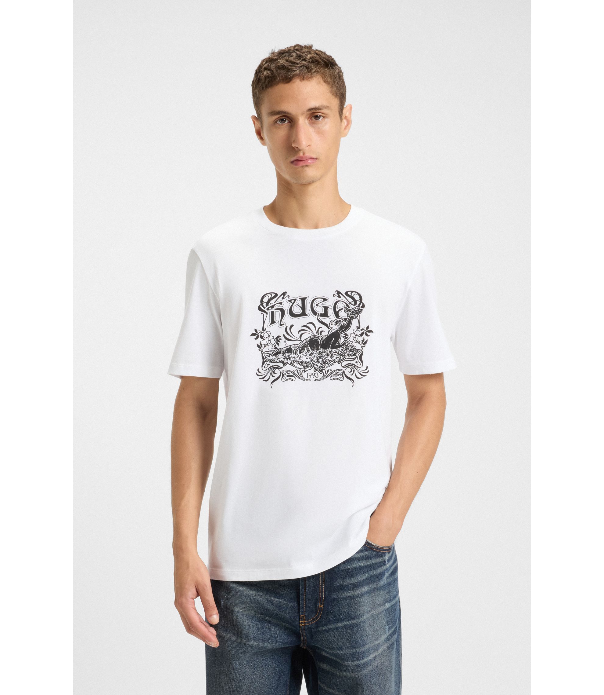 新品✨【HUGO BOSS】半袖ポロシャツ ピマコットン ホワイト L サイズ HUGO BOSS】半袖ポロシャツ ピマコットン ホワイト - メルカリ