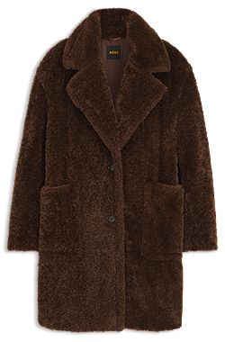 Teddy coat with adjustable collar