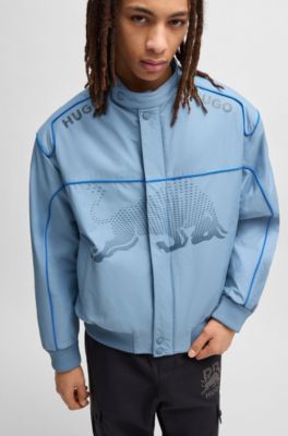 HUGO - HUGO x RB water-repellent jacket with degradé bull graphic ...