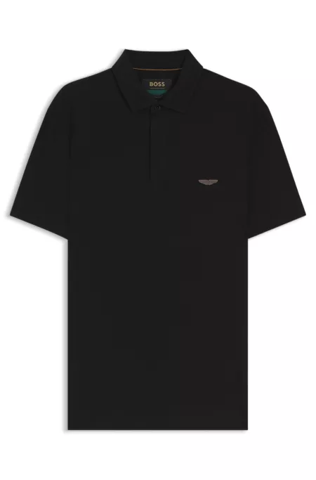 BOSS x ASTON MARTIN polo shirt in cotton and silk