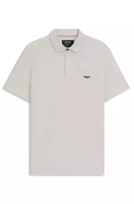BOSS x ASTON MARTIN polo shirt in cotton and silk