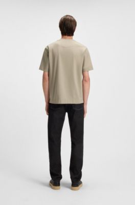 BOSS x ASTON MARTIN T-shirt with embossed logo, Beige