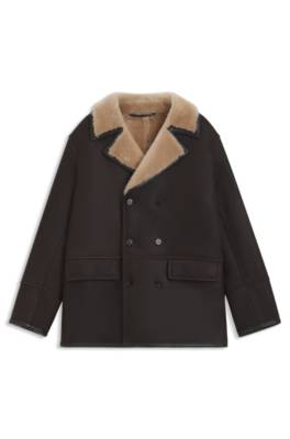 Regular-fit jacket in Italian shearling leather 1