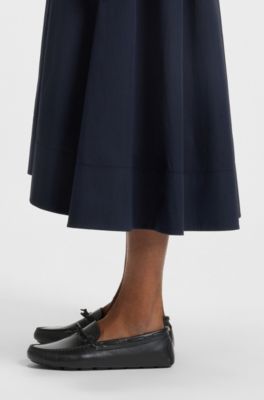 Mocasines de piel con suela estilo driver, Negro