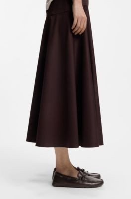 Mocassini in pelle con suola driver, Marrone scuro