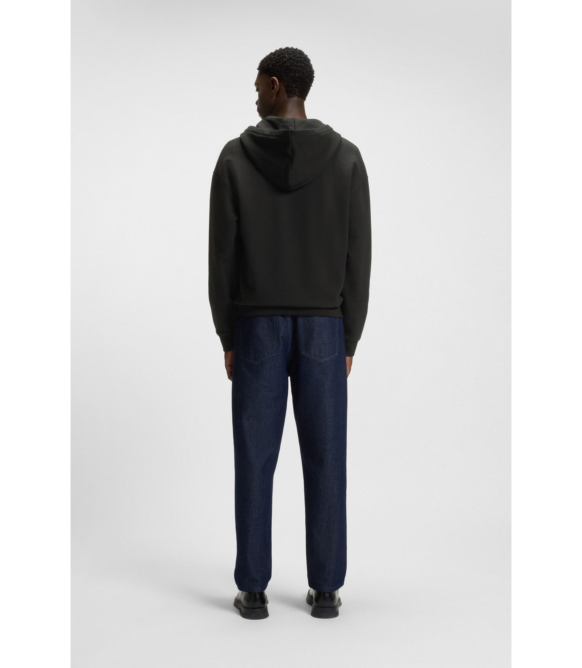 HUGO - リラックスフィット ジップアップフーディ コットン