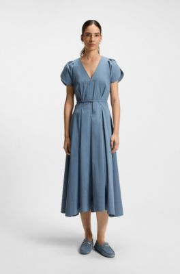 Mocassini in pelle scamosciata con suola driver, Blu