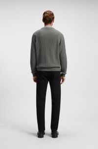 Relaxed-fit sweater with rib knit, Grey
