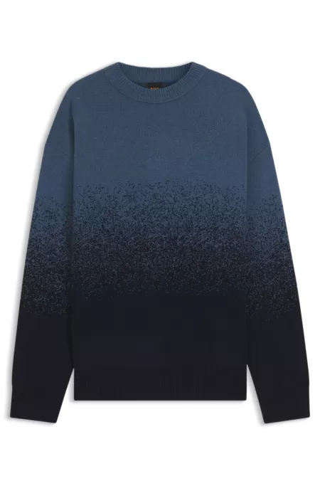 Wool-blend sweater with degradé pattern