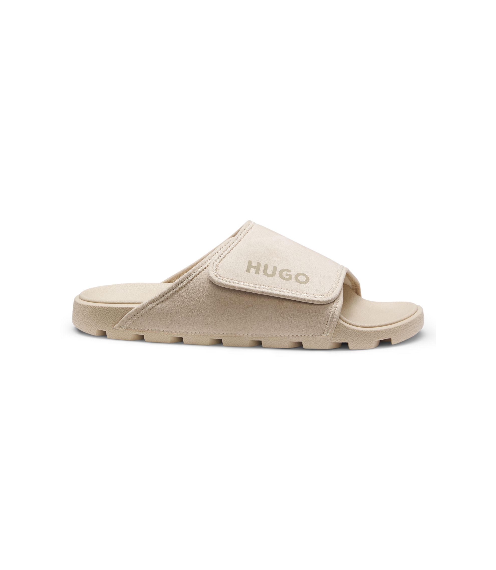 Hugo Boss 50474973 Titanium-R Slid_rb Men\'s Clogs Sandals Beige Slider Shoes 7 BOSS - BOSS & NBA slides with collaborative branding - Light  main image 3