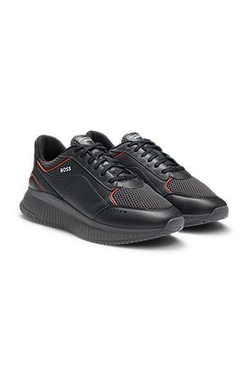 Porsche x BOSS trainers with leather and mesh
