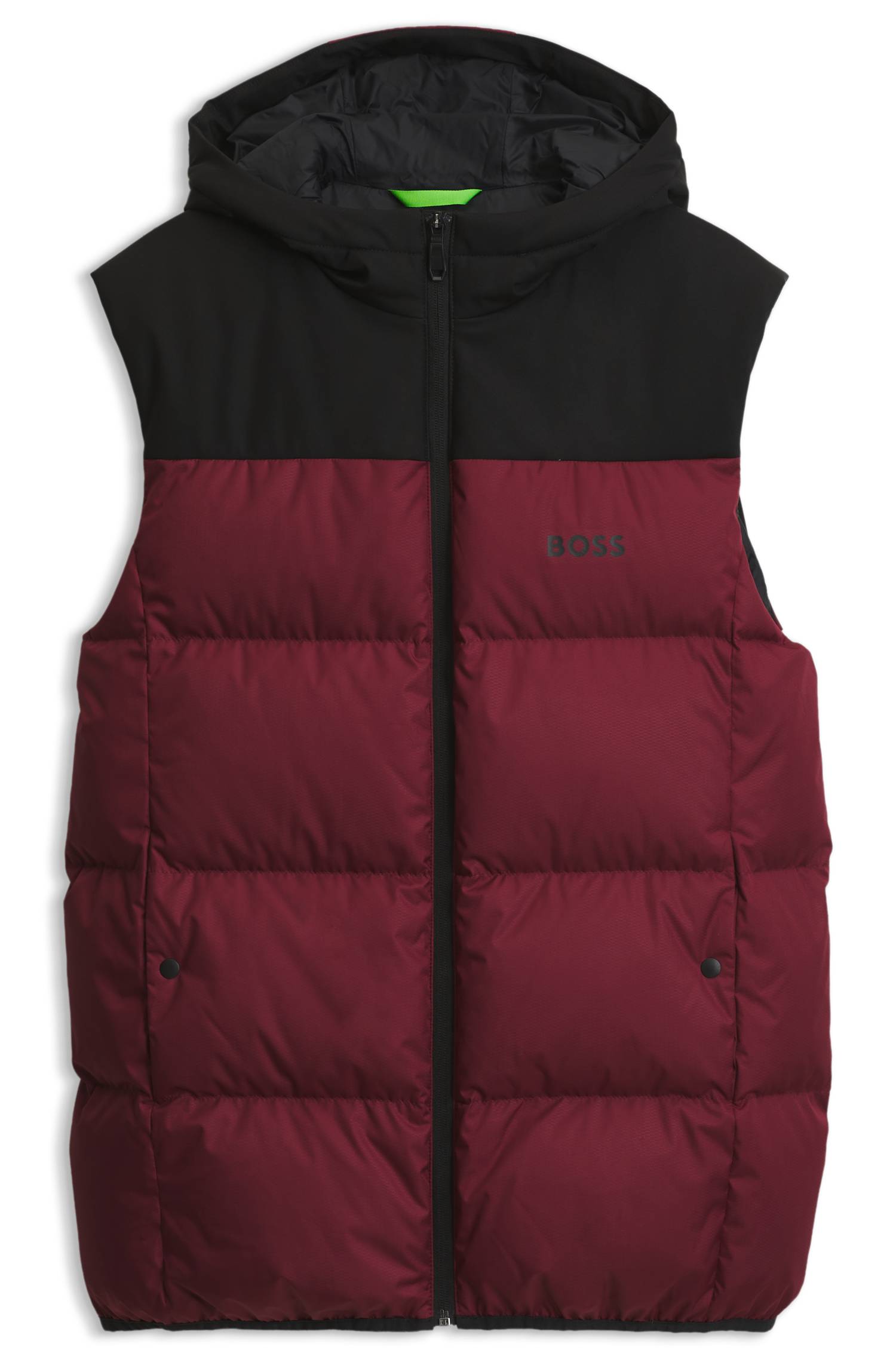 Boss Water-repellent hooded gilet with down filling västar herr – bild 4