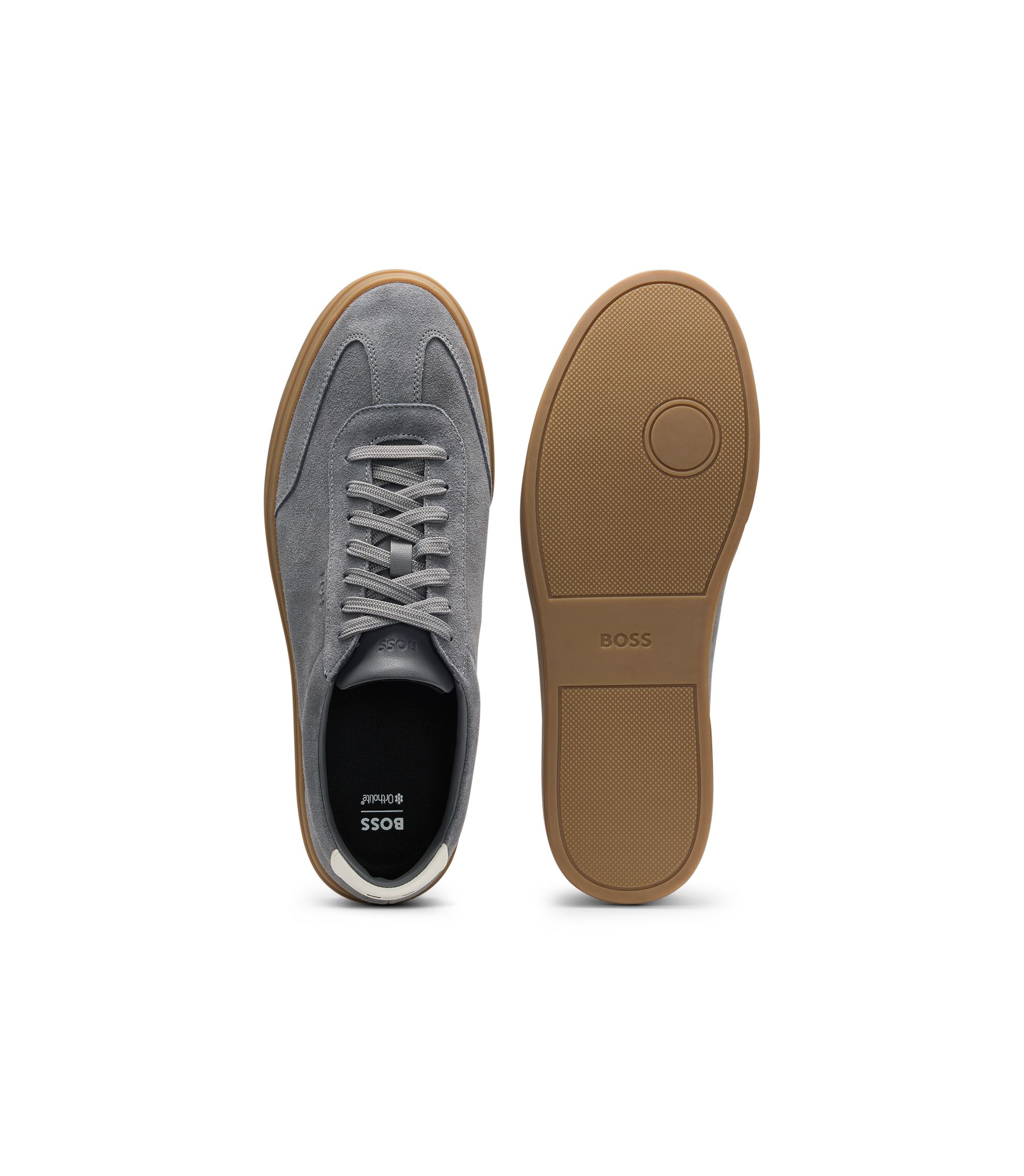 BOSS - スエードスニーカー ラバーソール - グレー
