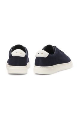 Suede trainers with rubber sole, Dark Blue