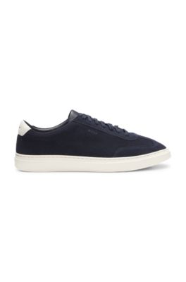 Suede trainers with rubber sole, Dark Blue