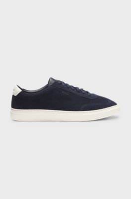 Sneakers van su&egrave;de met rubberzool, Donkerblauw