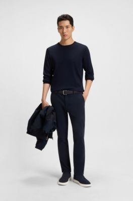 Suede trainers with rubber sole, Dark Blue