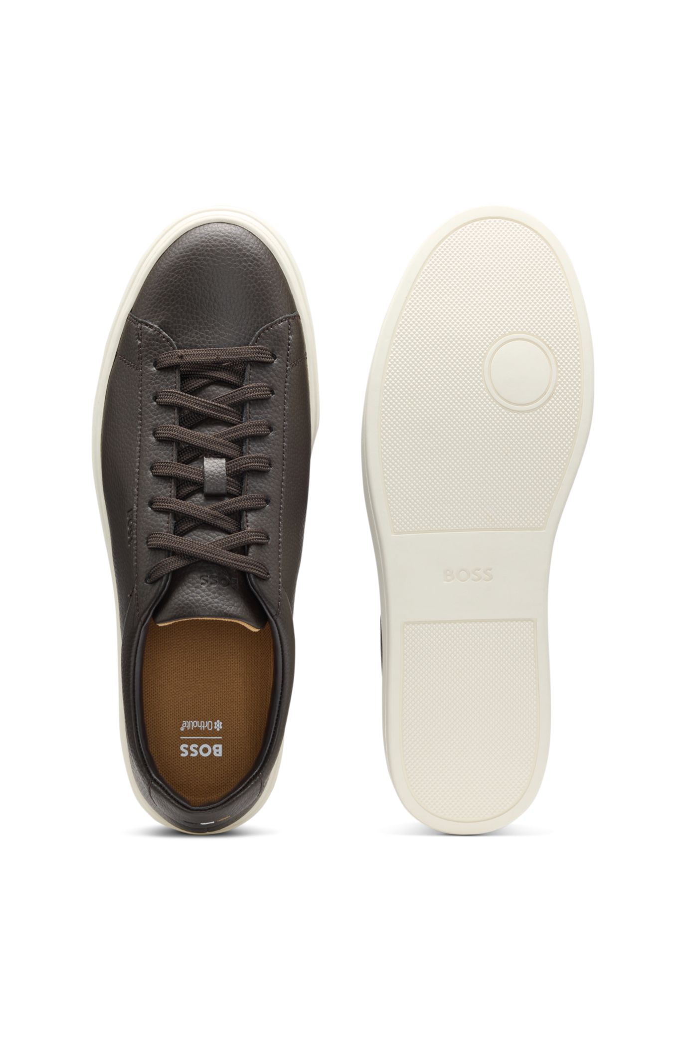 ひらりんBOSS レザー カップソールスニーカー 40HUGOBOSS BOSS レザー