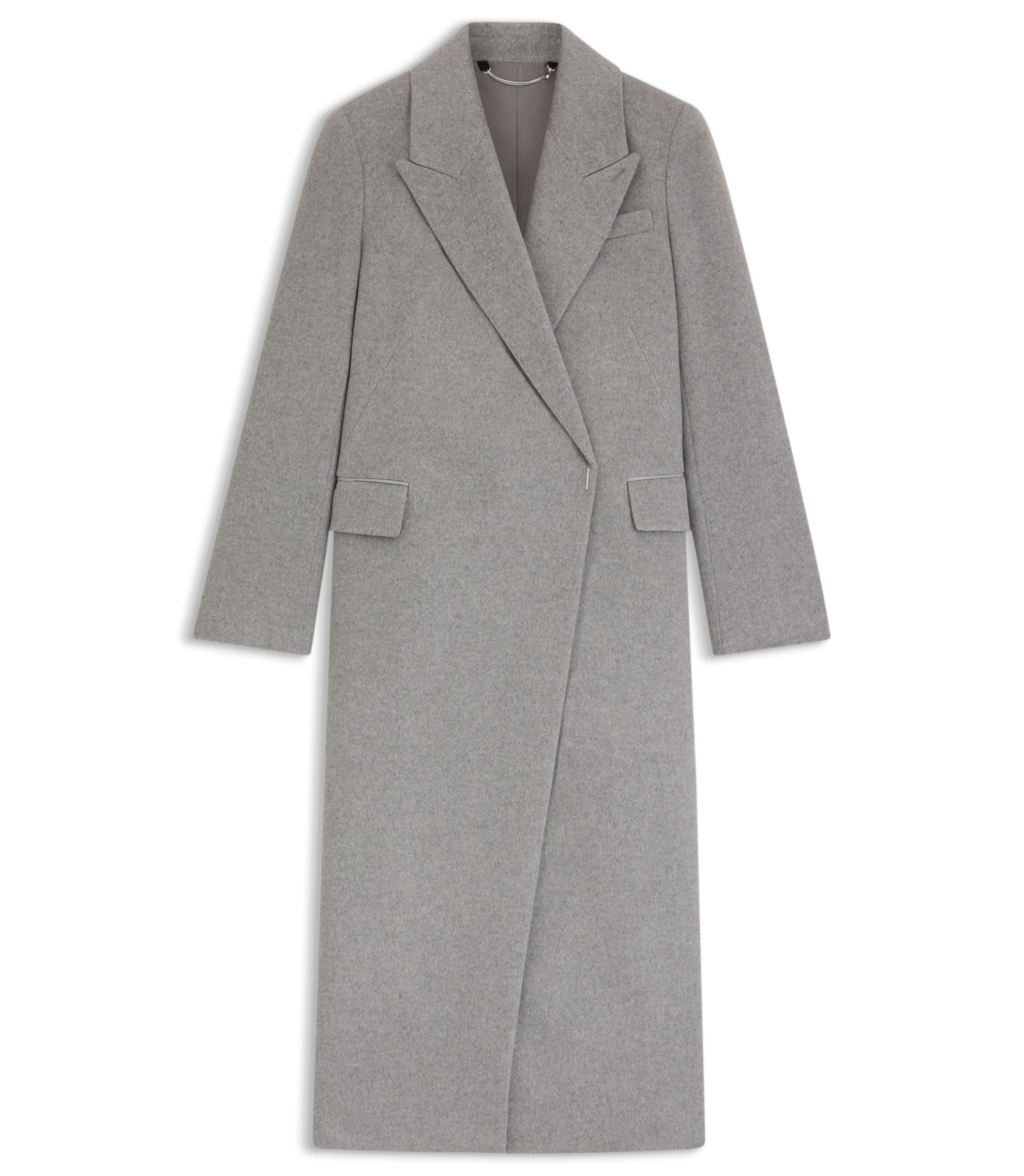 BOSS - Regular-fit long-length coat in cashmere - Light Grey