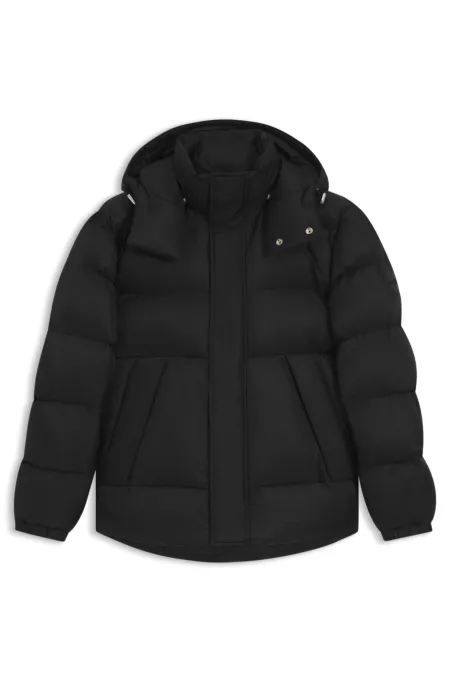 Water-repellent jacket with monogram jacquard