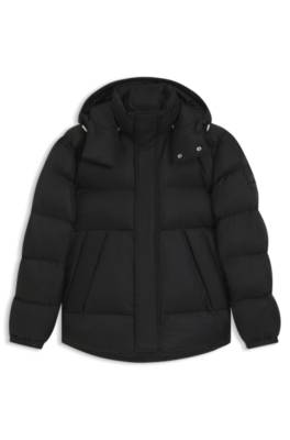 Water-repellent jacket with monogram jacquard 1