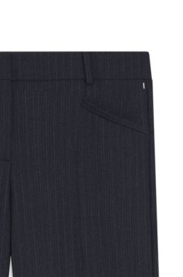 Relaxed-fit trousers in virgin wool, Patterned