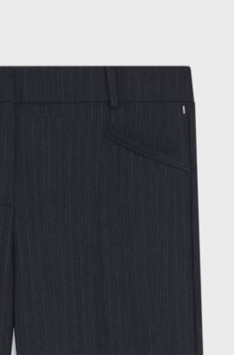 Relaxed-fit trousers in virgin wool, Patterned