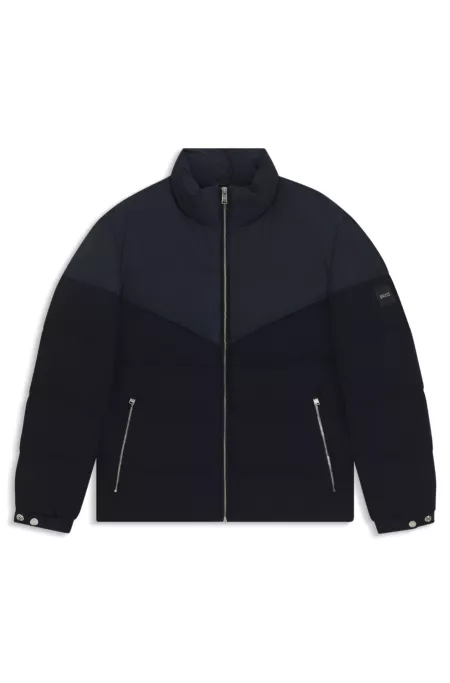 Waterproof jacket in brushed flannel