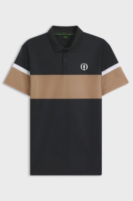 The Open Active Paddy polo shirt , Black / Beige