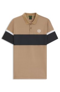 The Open Active Paddy polo shirt in mercerised cotton, Beige