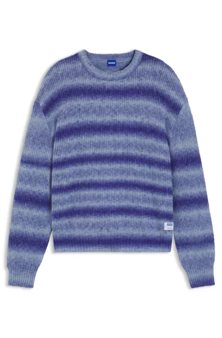 Oversized-fit sweater with ombré stripes