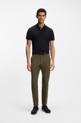 Low-top trainers with suede and faux leather, Black