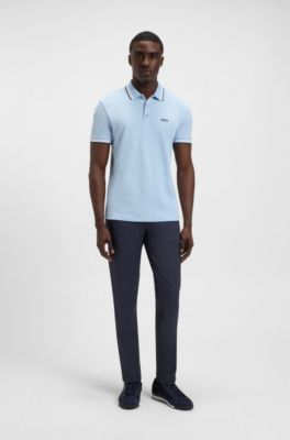 Low-top trainers with suede and faux leather, Dark Blue