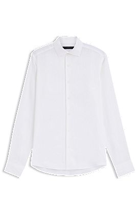 BECKHAM x BOSS regular-fit-shirt in linen