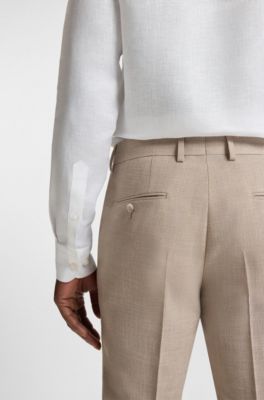 BOSS BY BECKHAM regular-fit-shirt in linen, White