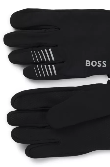 Active running gloves in stretch fleece