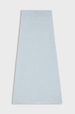 Knitted skirt with logo charm, Light Blue