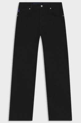 Relaxed-fit jeans in black denim, Black