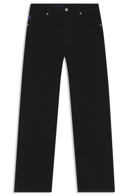 Relaxed-fit jeans in black denim