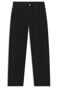 Relaxed-fit jeans in black denim, Black