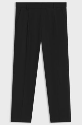 Pantalon Modern en tissu stretch fa&ccedil;onn&eacute;, Noir