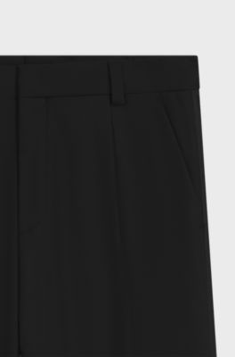 Modern-fit trousers in stretch dobby, Black