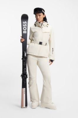 BOSS Ski 발수 레귤러 핏 재킷, 화이트